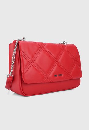 Bolso Manos Libres Rojo-Plateado Nine West