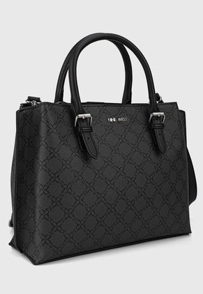Bolso Gris-Negro Nine West Jet Back Logo