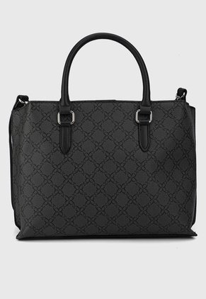 Bolso Gris-Negro Nine West Jet Back Logo