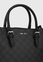 Bolso Gris-Negro Nine West Jet Back Logo de Nine West