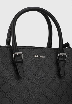 Bolso Gris-Negro Nine West Jet Back Logo