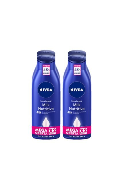 Crema Corporal Nivea Milk Nutritiva 4 X 400 Ml