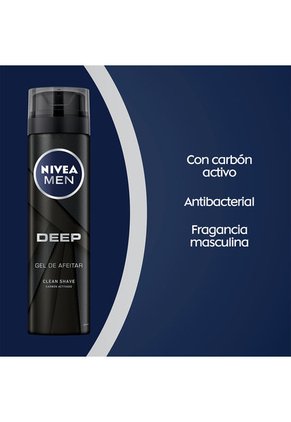 Gel De Afeitar Nivea Men Deep Clean Shave 2 X 200 Ml
