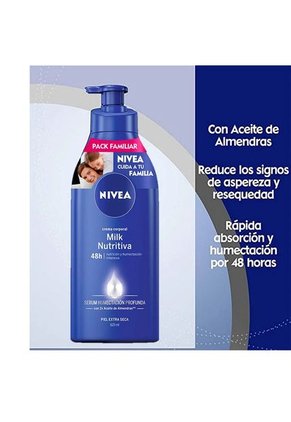 Crema Corporal Nivea Body Milk Nutritiva 2 X 625 Ml
