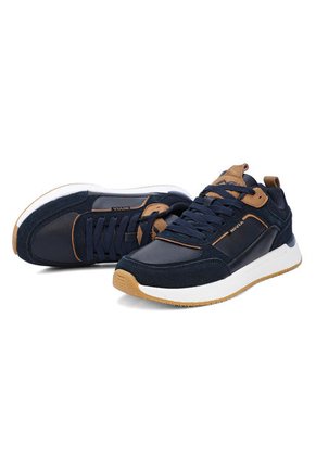 Tenis Azul-Cafe Nivia En Cuero