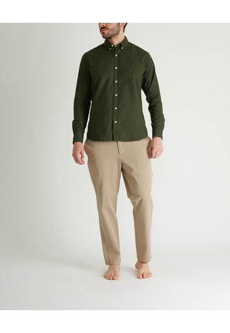 Camisa Oxford Manga Larga MNHCOXFORDVERDS Verde NO DRAMA