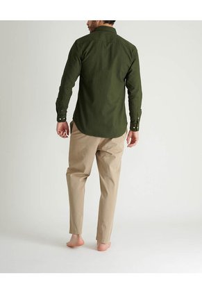 Camisa Oxford Manga Larga MNHCOXFORDVERDS Verde