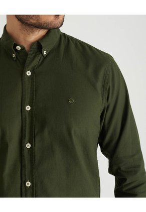 Camisa Oxford Manga Larga MNHCOXFORDVERDS Verde