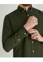 Camisa Oxford Manga Larga MNHCOXFORDVERDS Verde de NO DRAMA