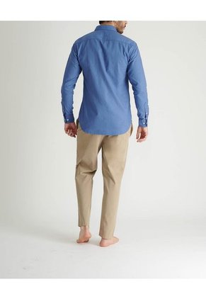 Camisa Oxford Manga Larga MNHCOXFORDAZUL Azul