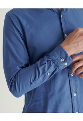 Camisa Oxford Manga Larga MNHCOXFORDAZUL Azul