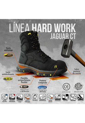 Bota Industrial Hombre Norseg Jaguar Ct Negro Norseg