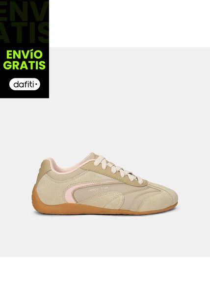 Tenis Para Mujer North Star Beige Retro Race