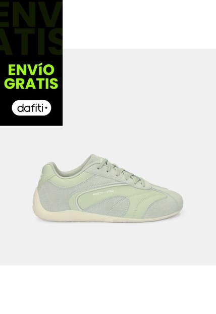 Tenis Para Mujer North Star Verde Retro Race Casual