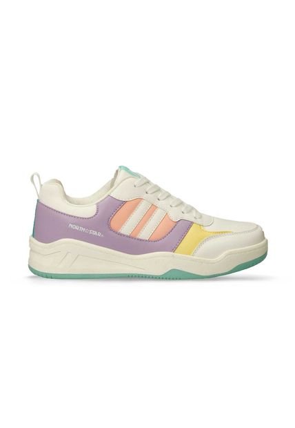 Tenis Casuales Blanco-Multicolor  North Star Gambito Breack Mujer