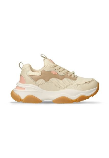Tenis Casuales Beige North Star Ficticia Mujer