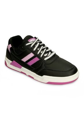 Tenis Casuales Negro-Purpura North Star Indore Court 86 Mujer