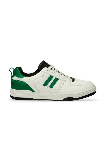 Tenis Casuales Blanco-Verde North Star Ganashe Hem Mujer