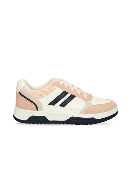 Tenis Casuales Blanco-Rosado North Star Ifel Bella Mujer