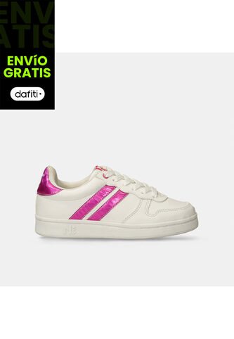 Tenis Junior Para Niña North Star Blanco-Fucsia Simba North Star