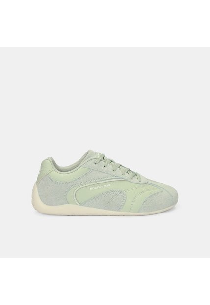 Tenis Para Mujer North Star Verde Retro Race Casual