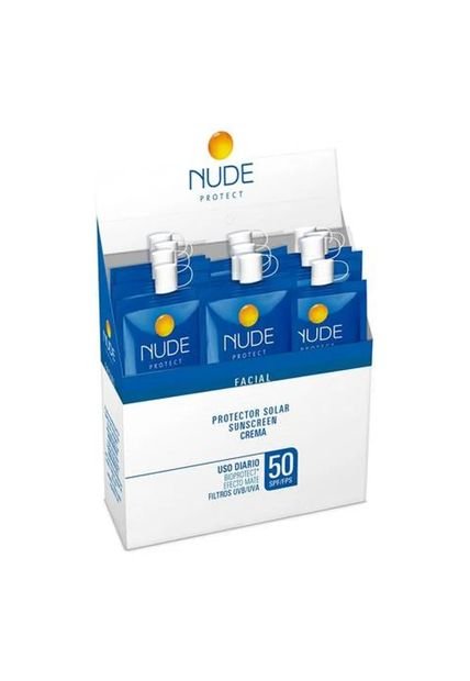Bloqueador Solar Nude Mate Spf 50 Caja X 12 Sobres 10 Ml
