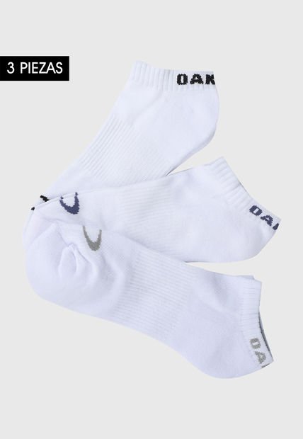 Medias X3 Blanco Oakley Bark Low Quarter 3