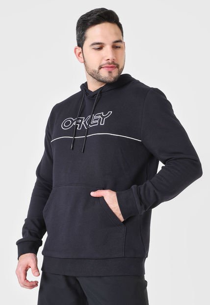 Hoodie Negro-Blanco Oakley Club House