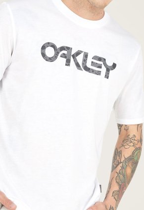 Camiseta Blanco-Gris-Negro Oakley Maven Mark Tee