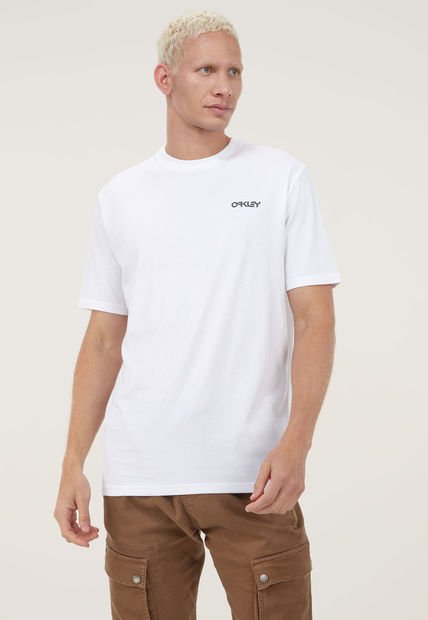 Camiseta Blanco-Verde Grisáceo Oakley Bandana B1B