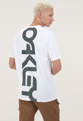 Camiseta Blanco-Verde Grisáceo Oakley Bandana B1B