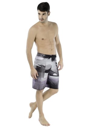Pantaloneta Oakley Big Wave 21 Gris-Lila-Negro