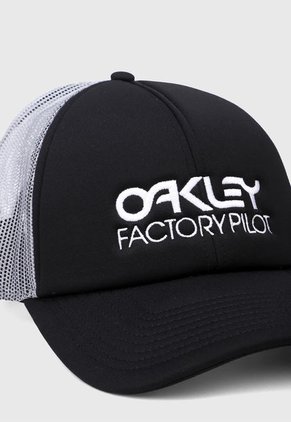 Gorra Negro-Gris-Blanco Oakley Factory Pilot Trucker Hat