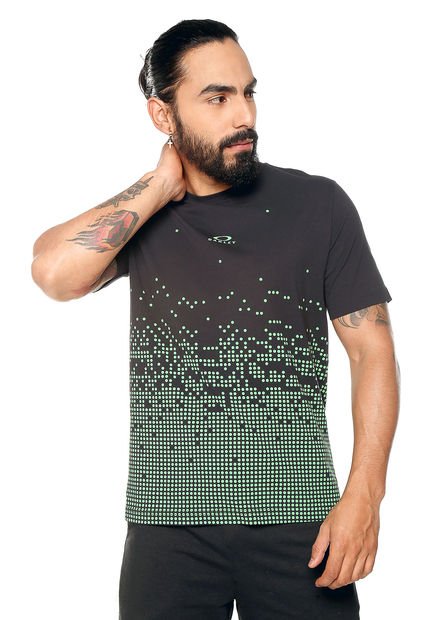 Camiseta Negro-Verde Oakley