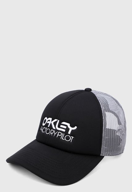 Gorra Negro-Gris-Blanco Oakley Factory Pilot Trucker Hat