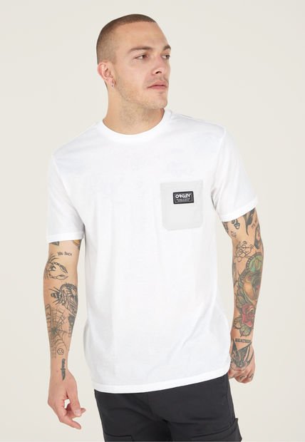 Camiseta Blanco-Gris Oakley Classic B1B Pocket