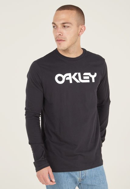 Camiseta Manga Larga Negro-Blanco Oakley Mark II 2.0