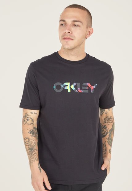 Camiseta Negro-Multicolor Oakley Floral Splah B1B