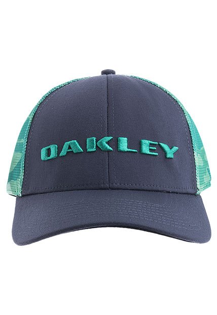Gorra Azul Oscuro-Verde Oakley Tech Trucker Print Golf Hat
