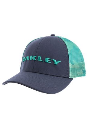 Gorra Azul Oscuro-Verde Oakley Tech Trucker Print Golf Hat