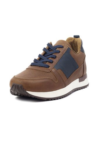 Tenis Cuero Hombre Café Ocai Ivan 002 Ocai