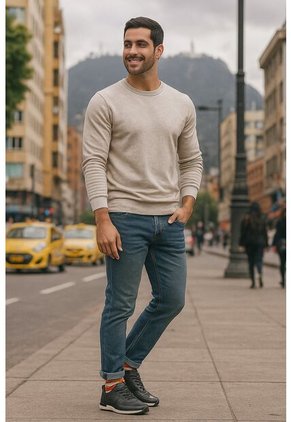 Tenis Cuero Para Hombre Negro Con Diseño Sofisticado Nero