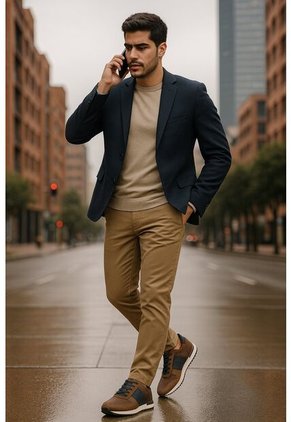 Tenis Cuero Hombre Café Ocai Ivan 001