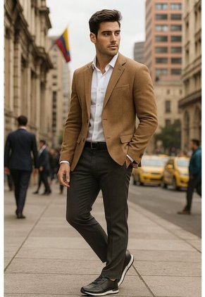 Tenis Cuero Para Hombre Negro Con Diseño Sofisticado Nero