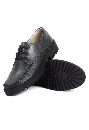 Zapatos Casuales Cuero Negro Ocai Linda 001