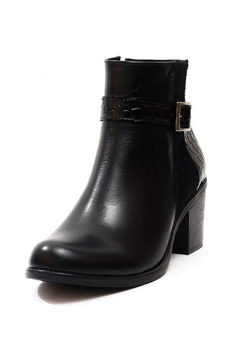 Botín Cuero Mujer Negro Ocai Danna 001 Ocai