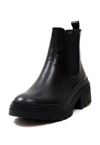 Botín Cuero Mujer Negro Luciana 001 Ocai