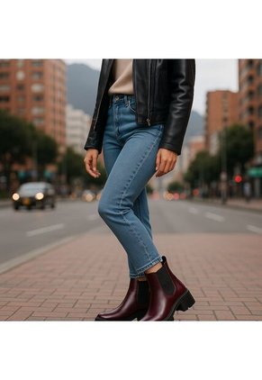 Bota Mujer Cuero Vino OCAi Eliza