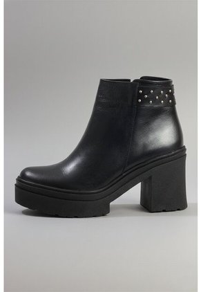 Botas Cuero Mujer Negro Chic