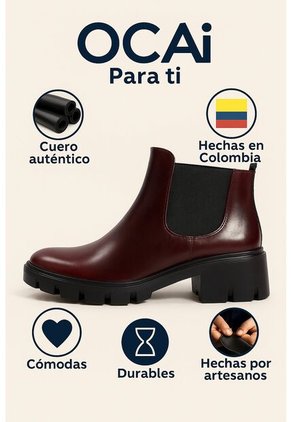 Bota Mujer Cuero Vino OCAi Amore
